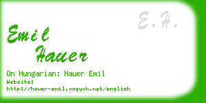 emil hauer business card